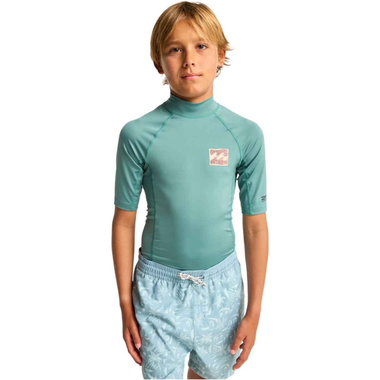 2026 Billabong Bambino Riedizione Canotta In Lycra A Maniche Corte EBBWR03009 - Sea Green